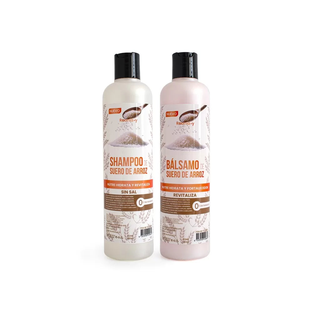 Pack shampoo + bálsamo suero de arroz